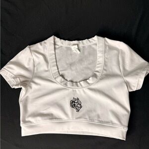 Darcsport White Cropped Top   she wolves limited edition